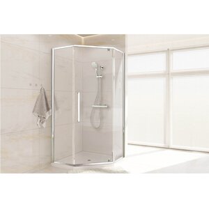 Изображение товара Душевой уголок Royal Bath RB80TR-T-CH FATO, 80 x 80 см, стекло прозрачное, профиль хром