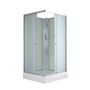 Изображение товара Душевая кабина Avacan CK2010N 78344, 100 х 100 см, без крыши, поддон низкий, стекло матовое, профиль хром