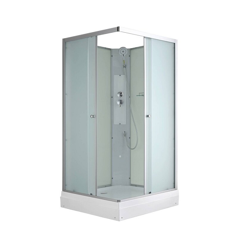 Изображение товара Душевая кабина Avacan CK2010N 78344, 100 х 100 см, без крыши, поддон низкий, стекло матовое, профиль хром
