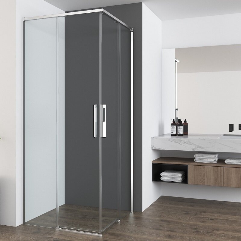 Изображение товара Душевой уголок Vincea Ultima VSS-7UL8090CL 90x80 см стекло прозрачное хром профиль