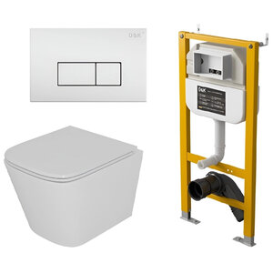 Изображение товара Комплект унитаз+инсталляция безободковый с торнадо и микролифтом D&K Berlin DS1431622
