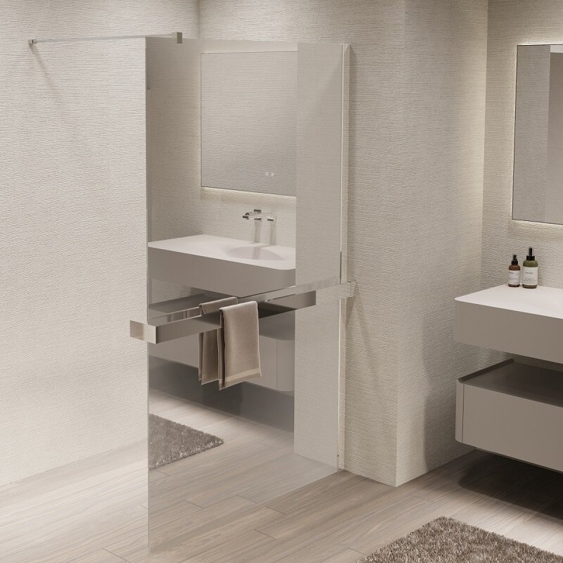 Изображение товара Душевая стенка Vincea Walk In VSW-1HR900MR 90 см с зеркальным стеклом Изображение товара Душевая стенка Vincea Walk In VSW-1HR900MR 90 см с зеркальным стеклом