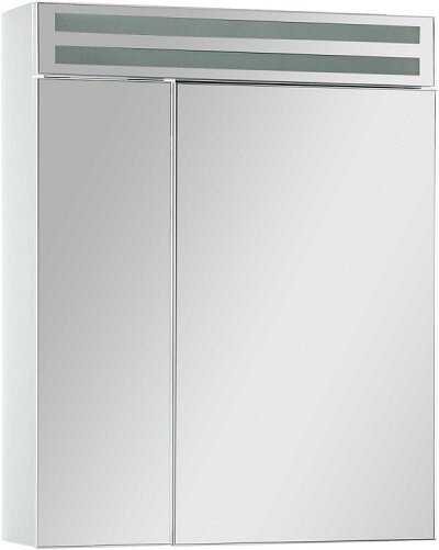 Изображение товара Зеркальный шкаф De Aqua Эколь 70 с подсветкой подвесной белый 700 мм
