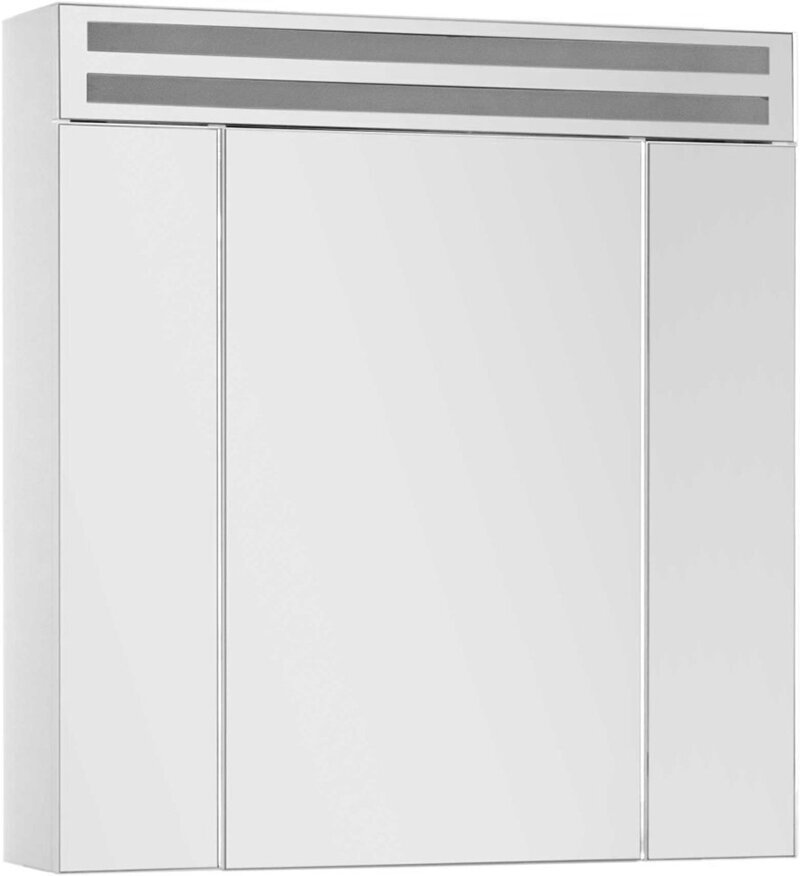 Изображение товара Зеркальный шкаф De Aqua Эколь 80 с подсветкой и розеткой, белый