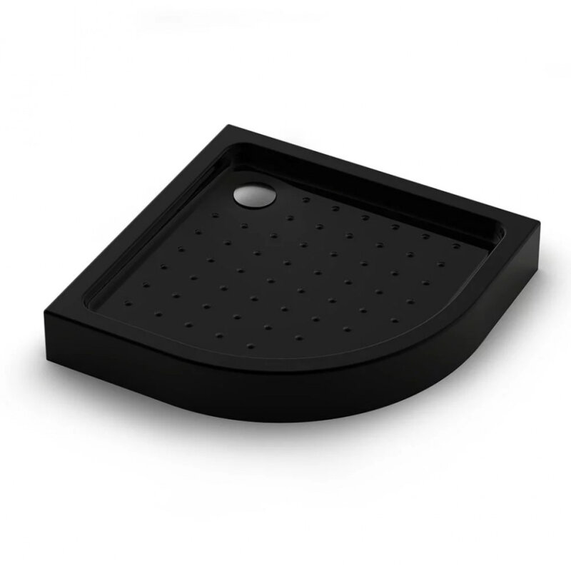 Изображение товара Поддон душевой Veconi Tezeo Acrylic четверть круга 90x90 см черный акрил