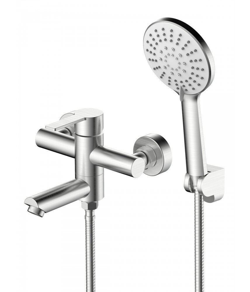 Изображение товара Смеситель Agger Easy A3121222 для ванны и душа с душевым гарнитуром PVD сатин матовый