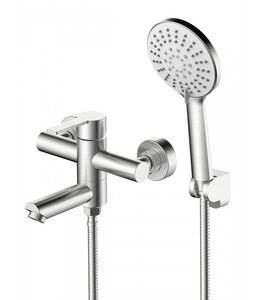 Изображение товара Смеситель Agger Easy A3121222, для ванны и душа, с душевым гарнитуром, PVD сатин матовый