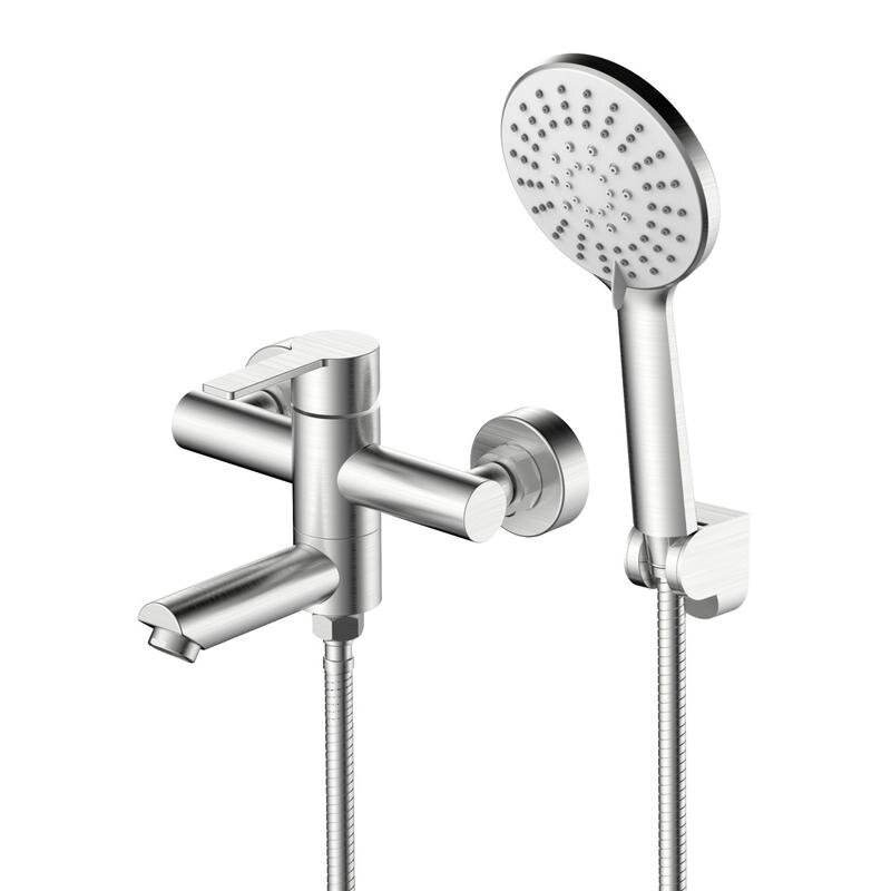 Изображение товара Смеситель Agger Easy A3121222, для ванны и душа, с душевым гарнитуром, PVD сатин матовый Изображение товара Смеситель Agger Easy A3121222, для ванны и душа, с душевым гарнитуром, PVD сатин матовый