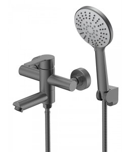 Изображение товара Смеситель Agger Easy A3121255, для ванны и душа, с душевым гарнитуром, PVD оружейная сталь матовая