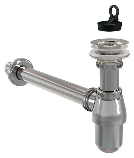 Изображение товара Сифон для раковины AlcaPlast A437 латунь хром Чехия надежный долговечный