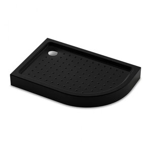 Изображение товара Поддон душевой Veconi Tezeo Acrylic TZ55LB-10090-C5/TZ55RB-10090-C5, 100 x 90 см, прямоугольно-асимметричный, левый/правый, акрил, черный