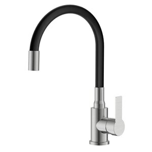 Изображение товара Современный кухонный смеситель Agger Easy A3100522 с гибким изливом PVD покрытие Черный