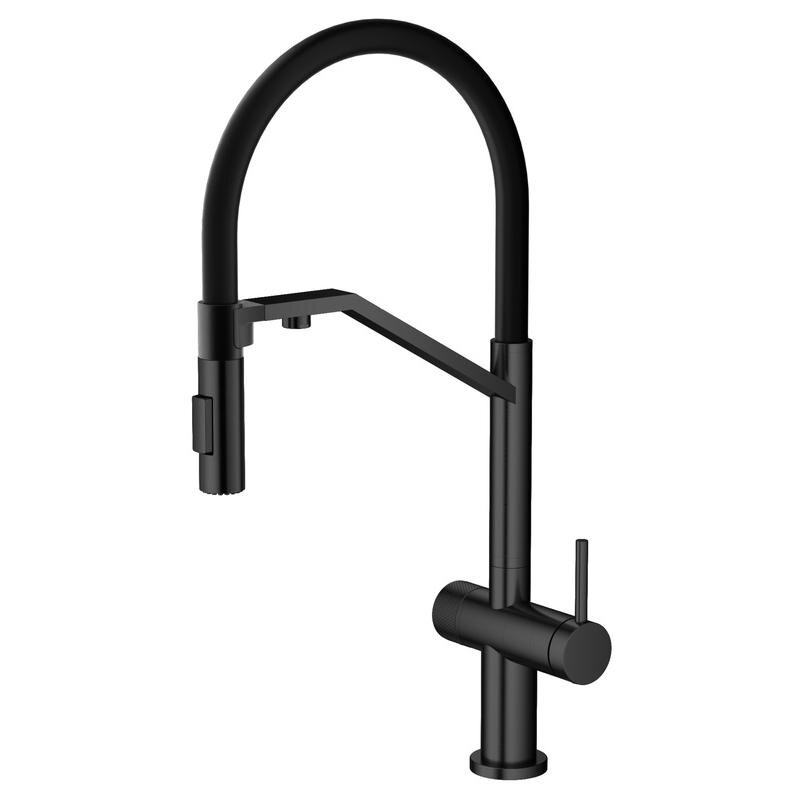 Изображение товара Смеситель Agger Elegant A3241444, для кухонной мойки, с подключением к фильтру, черный матовый Изображение товара Смеситель Agger Elegant A3241444, для кухонной мойки, с подключением к фильтру, черный матовый