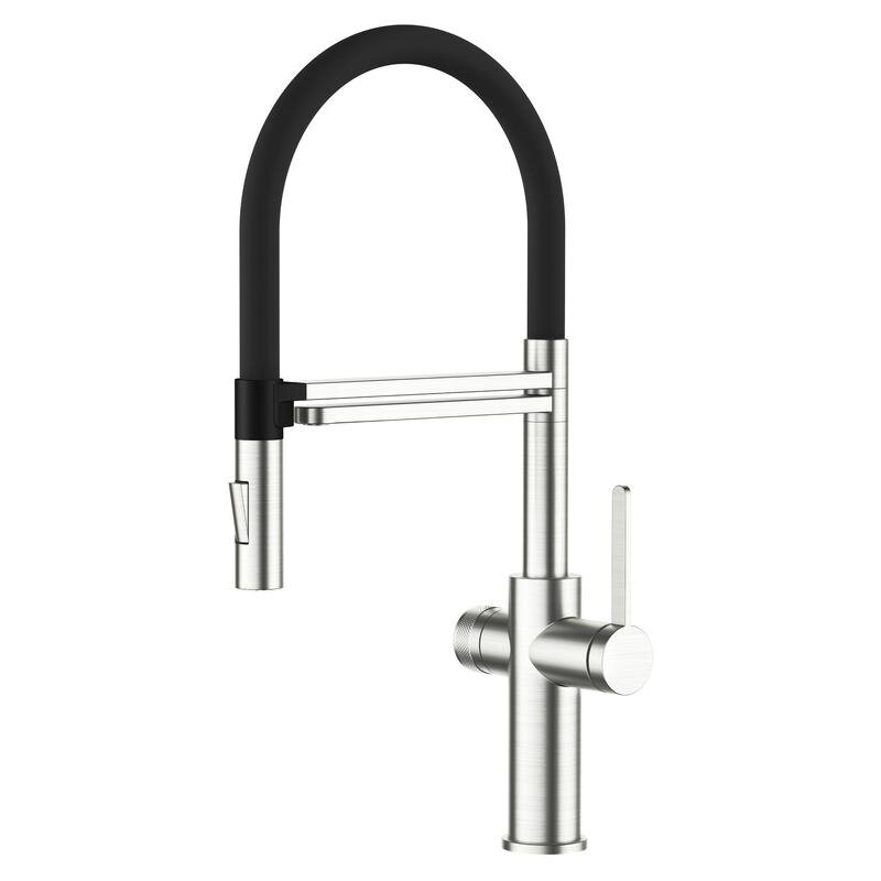 Изображение товара Смеситель Agger Elegant A3252500, для кухонной мойки, с подключением к фильтру, хром/черный