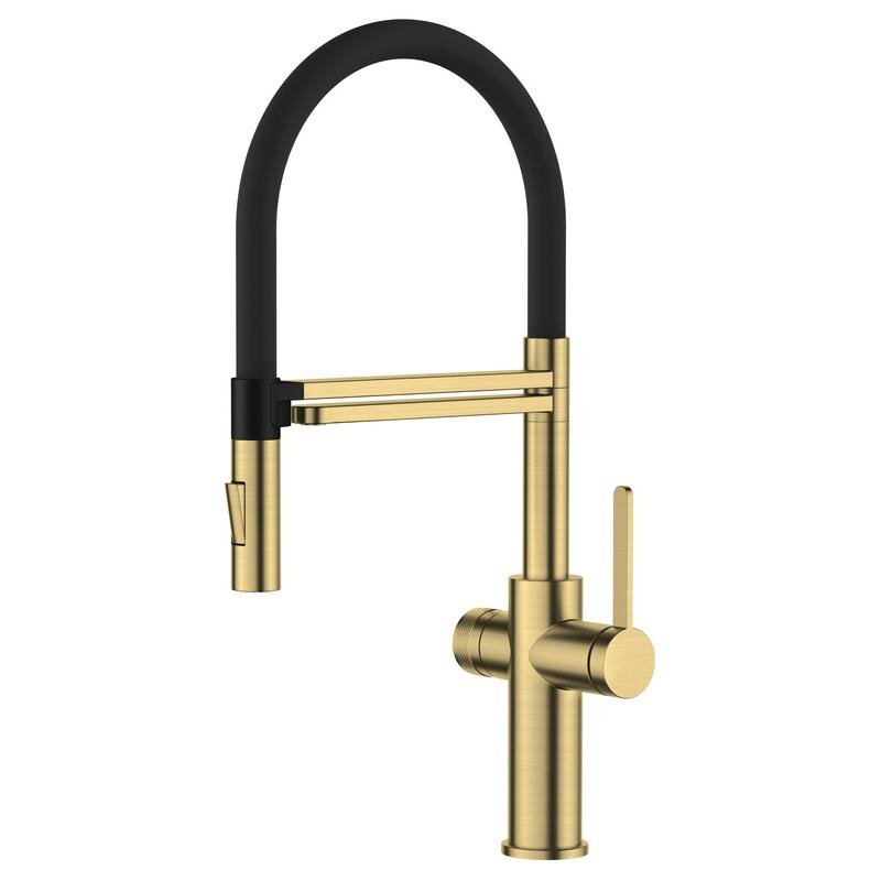 Изображение товара Смеситель Agger Elegant A3252599 для кухонной мойки с подключением к фильтру в-цвете золото и черны