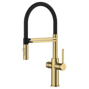 Изображение товара Смеситель Agger Elegant A3252599 для кухонной мойки с подключением к фильтру в-цвете золото и черны