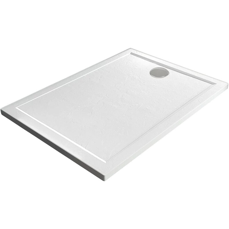Изображение товара Поддон душевой Veconi Pietra W 80x80 см квадратный искусственный камень белый
