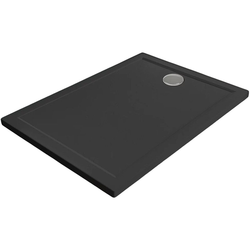 Изображение товара Поддон душевой Veconi Pietra B PT-B-8080-RU, 80 x 80 см, квадратный, искусственный камень, черный