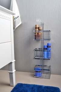 Изображение товара Полка прямоугольная Fixsen FX-851 трехэтажная, хром