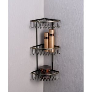 Изображение товара Полка угловая Fixsen FX-858-3 трехэтажная, антик