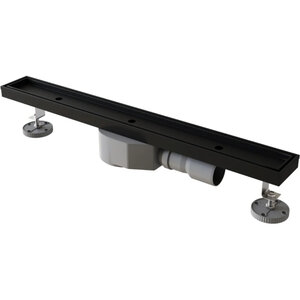 Изображение товара Дренажный канал RGW SDR-08B 21210812-014, 120 см, с решеткой под плитку, черный