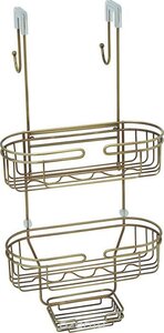 Изображение товара Овальная полка Fixsen FX-862 двухэтажная из нержавеющей стали бронза