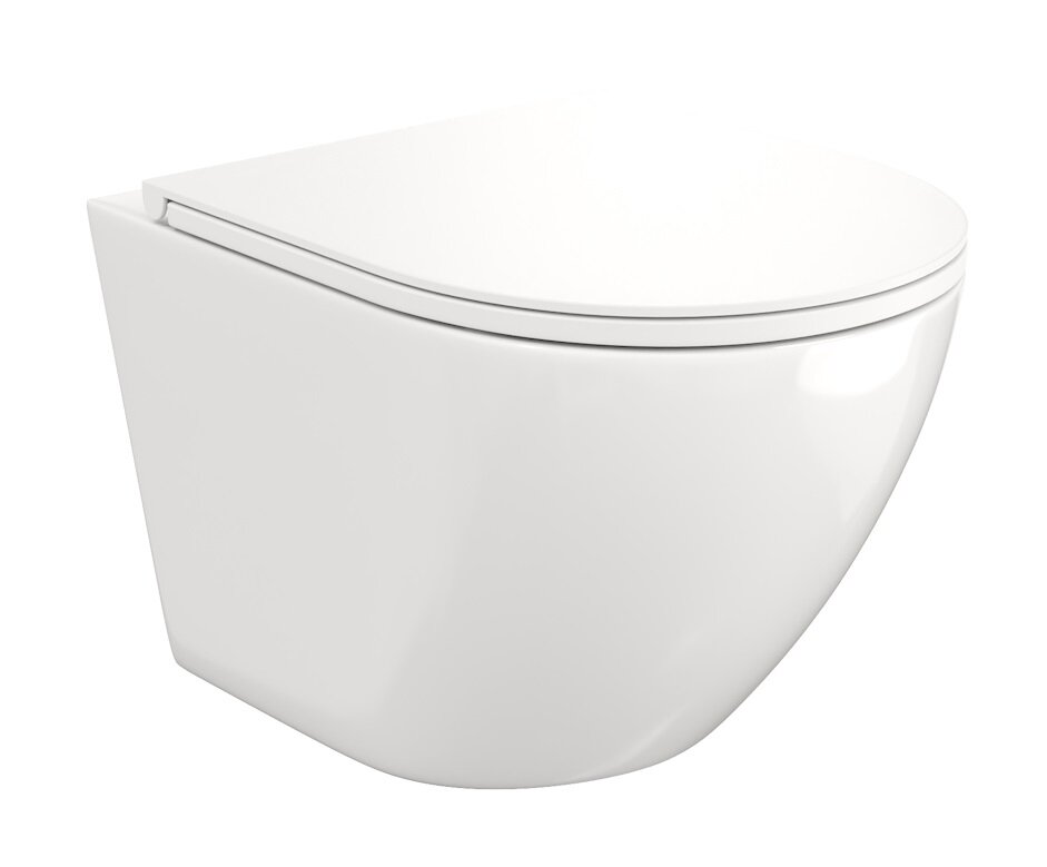 Изображение товара Подвесной безободковый унитаз Corpa Nera Bosso CN40102 с микролифтом белый