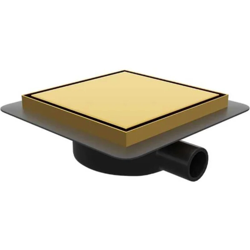 Изображение товара Душевой трап RGW SDR-10 79211000-06, 10 х 10 см, решетка под плитку, золото BRUSH