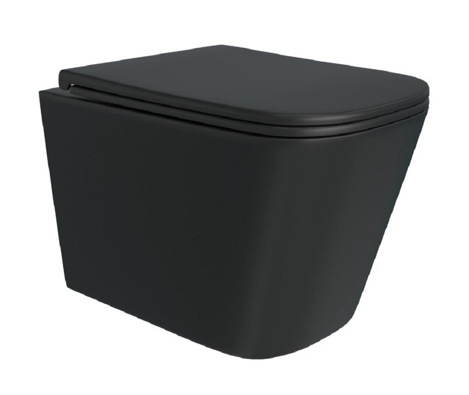 Изображение товара Подвесной унитаз Corpa Nera Grossi CN40302MB безободковый черный матовый