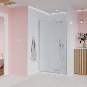 Изображение товара Душевая дверь в нишу Veconi Evo 100 CH E1-CH-150-01-C9, 150 см, стекло прозрачное, профиль хром