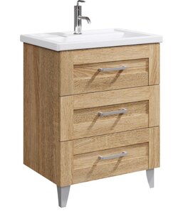 Изображение товара Тумба под раковину Aqwella Фостер 70, напольная, дуб сонома, FOS01073DS