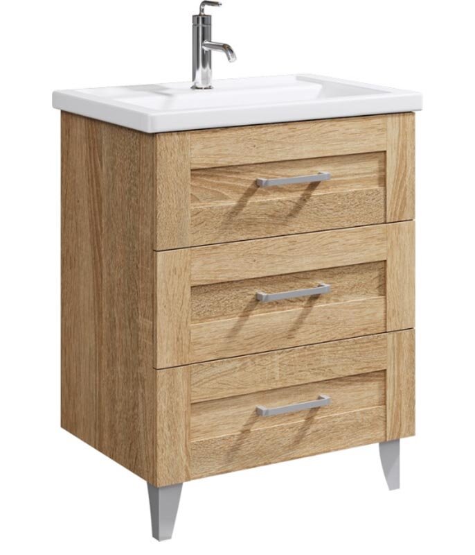 Изображение товара Тумба под раковину Aqwella Фостер 70 напольная дуб сонома