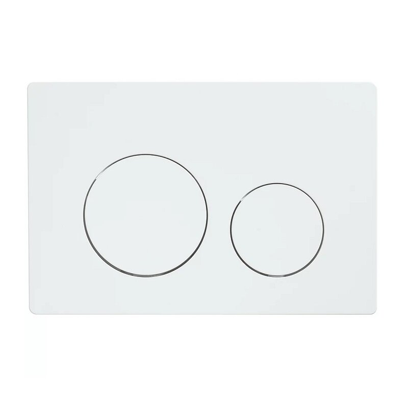 Изображение товара Клавиша смыва Veconi Flush FLV2-W механическая белый глянцевый для унитаза