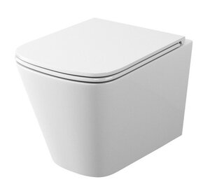 Изображение товара Подвесной унитаз Corpa Nera Grossi CN40303, безободковый, смыв торнадо, сиденье микролифт, белый