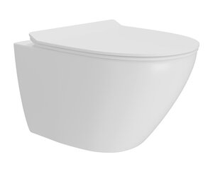 Изображение товара Подвесной унитаз Corpa Nera Bosso S CN40112, безободковый, смыв торнадо, сиденье микролифт, белый