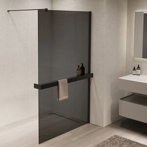 Изображение товара Душевая стенка Vincea Walk In VSW-1HR120CGB 120 см стекло тонированное черный профиль