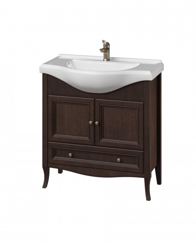 Изображение товара Тумба под раковину Caprigo Lion 38313-079 80 см напольная коричневая