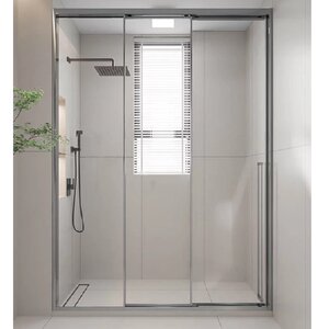 Изображение товара Душевая дверь Veconi Premium Prato PR3/L-150-01-CH-C4/PR3/R-150-01-CH-C4, 150 см, левая/правая, стекло прозрачное, профиль хром матовый