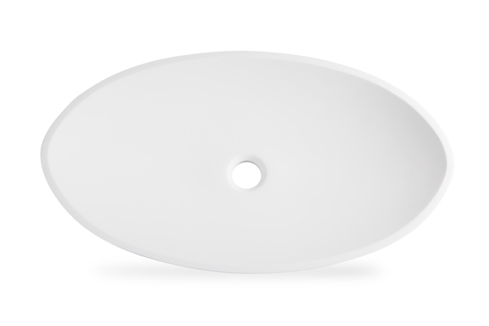 Изображение товара Раковина Montebianco Stelvio Tre 12203 67 см белая матовая Velvet Touch