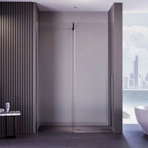 Изображение товара Душевая дверь Veconi Premium Trento 150 см, стекло, графит брошированный