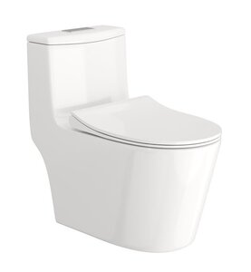 Изображение товара Напольный унитаз Corpa Nera Viotti CN41101, безободковый, сиденье микролифт, белый