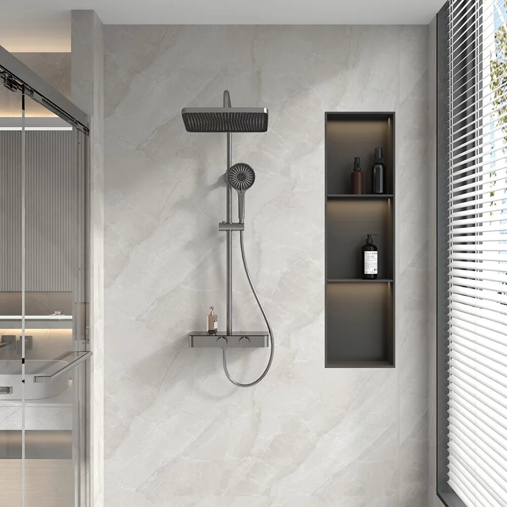 Изображение товара Душевая система Veconi Fossa, FO-210-GR-C4, графит