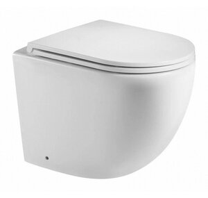 Изображение товара Приставной унитаз Corpa Nera Bosso CN40104, безободковый, смыв торнадо, сиденье микролифт, белый