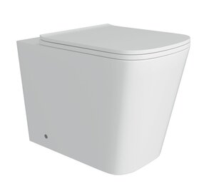 Изображение товара Приставной безободковый унитаз Corpa Nera Grossi CN40108 с микролифтом белый