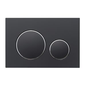 Изображение товара Клавиша смыва Veconi Flush FLV10-BC, механическая, черный матовый, кайма хром