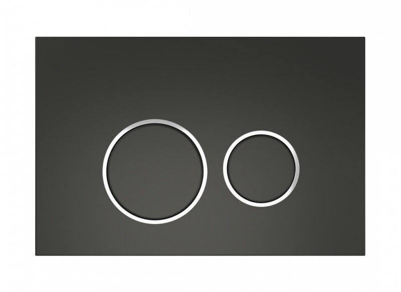 Изображение товара Клавиша смыва Corpa Nera Bosso CN70105 механическая двухрежимная черный матовый хром