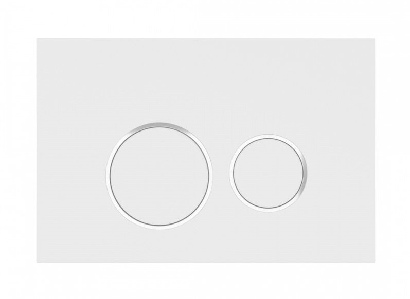 Изображение товара Клавиша смыва Corpa Nera Bosso CN70106 механическая белый матовый/хром