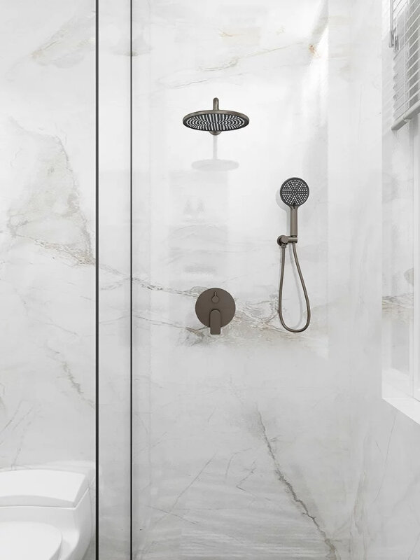 Изображение товара Душевая система Veconi Licata LI-400-GR-C4 графит с 3 режимами и гарантией 7 лет