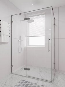 Изображение товара Душевой уголок Veconi Premium Alassio SP CH 150x80 см с прозрачным стеклом и хром профилем