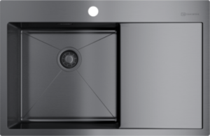 Изображение товара Кухонная мойка Omoikiri Akisame 78x51 см из нержавеющей стали воронёная сталь
